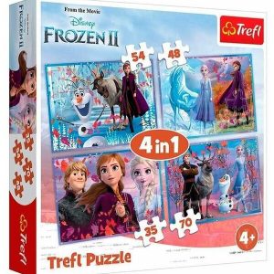 Trefl Пазл Путешествие в неизвестность 4 в 1 Frozen-2  (34323)