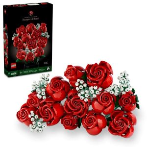 Конструктор LEGO Icons  Букет Роз, красный/белый (10328)
